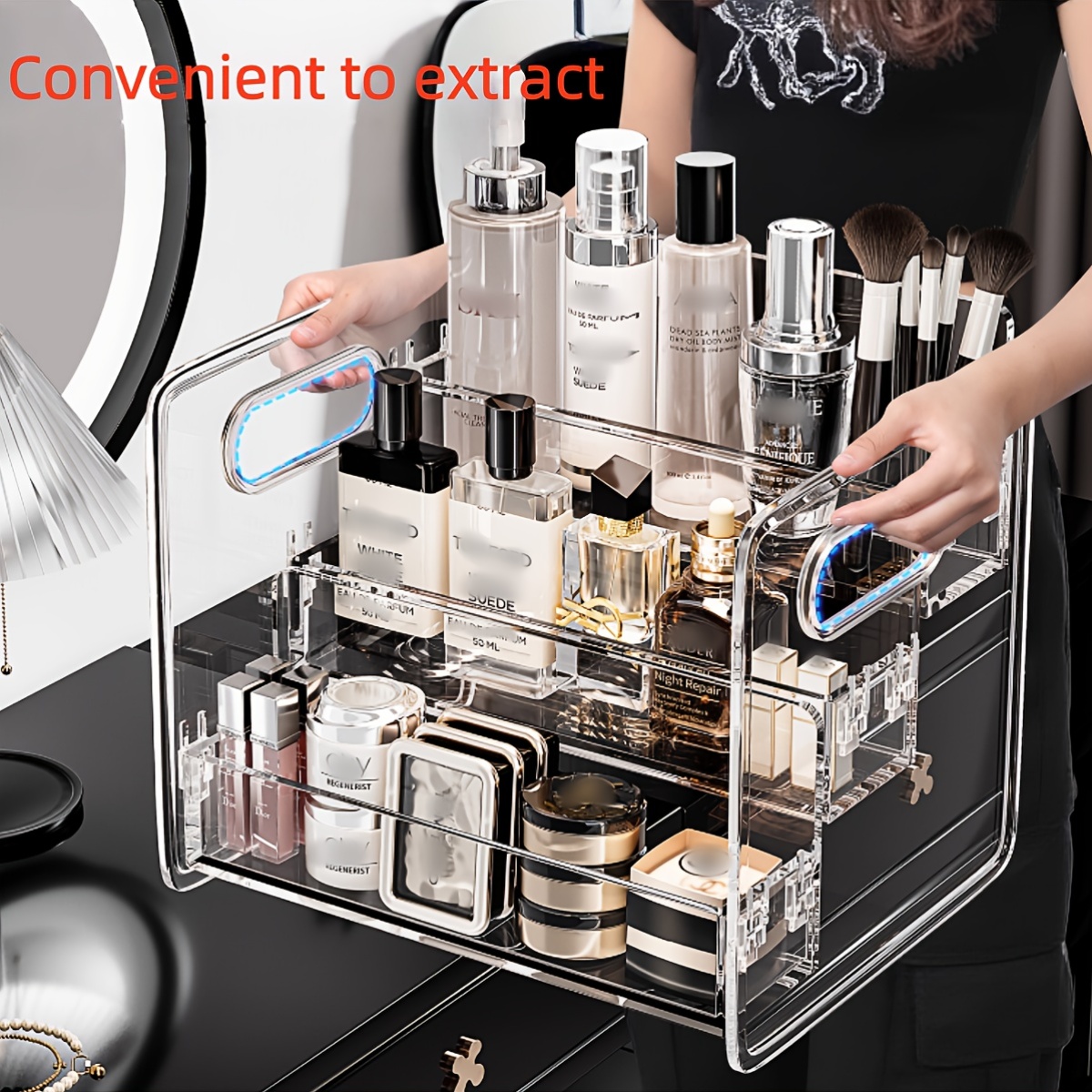 Beauty Kiss Makeup - Organizador de Cosméticos de Mesa em