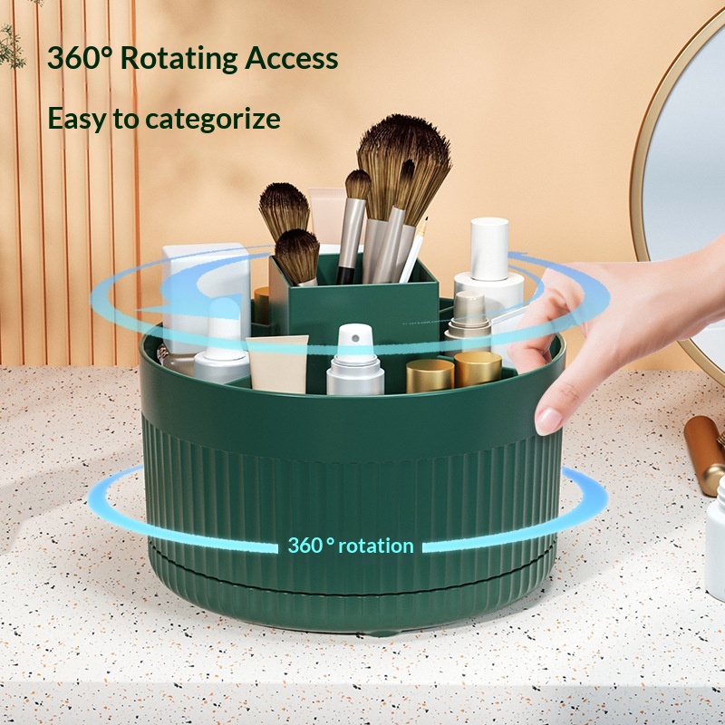 Beauty Kiss Makeup - 360 ° Organizador Giratório de Mesa