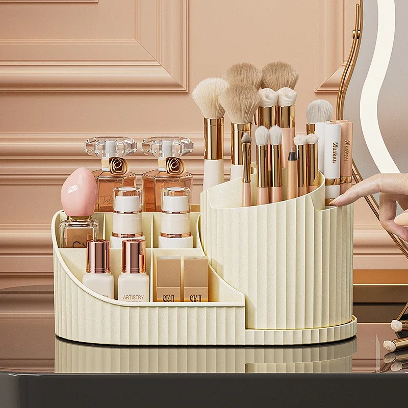 Beauty Kiss Makeup - Organizador de cosméticos giratório de 360