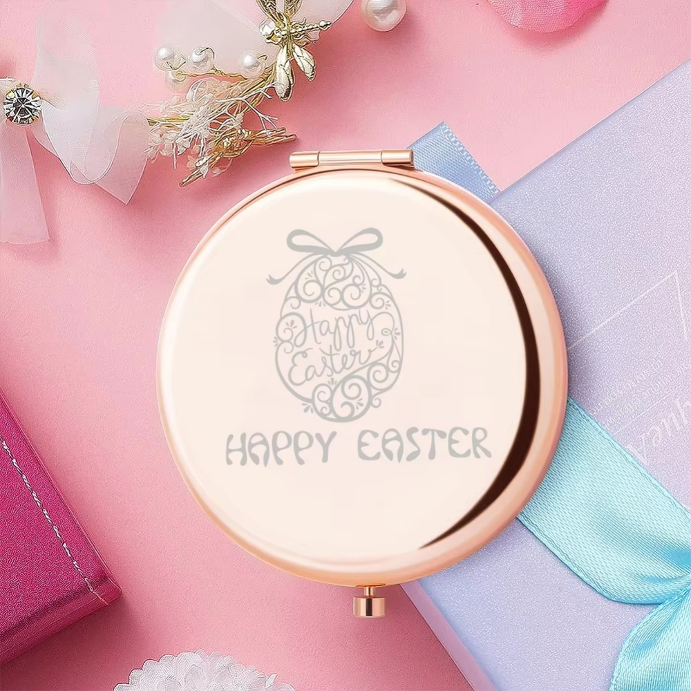 Beauty Makeup Names - Espelho de Maquiagem Dobrável Redondo Personalizado