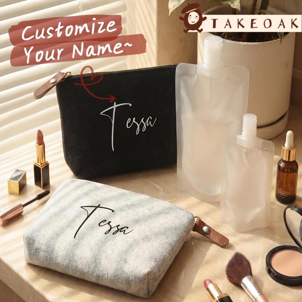 Beauty Makeup Names - Bolsa de Cosméticos Personalizada com Nome