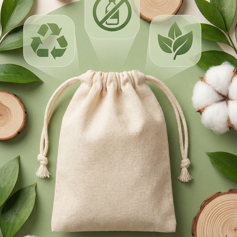 Beauty Natural Makeup - Sacos de Presente de Algodão Natural,