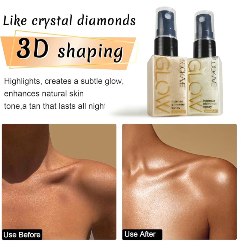 Spray de óleo brilhante, à pro - Body Shimmer Lotion avaliação e preço
