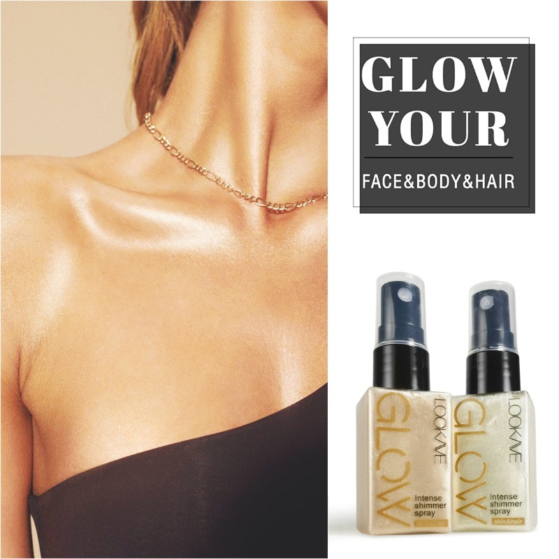 Spray de óleo brilhante, à pro - Body Shimmer Lotion avaliação e preço