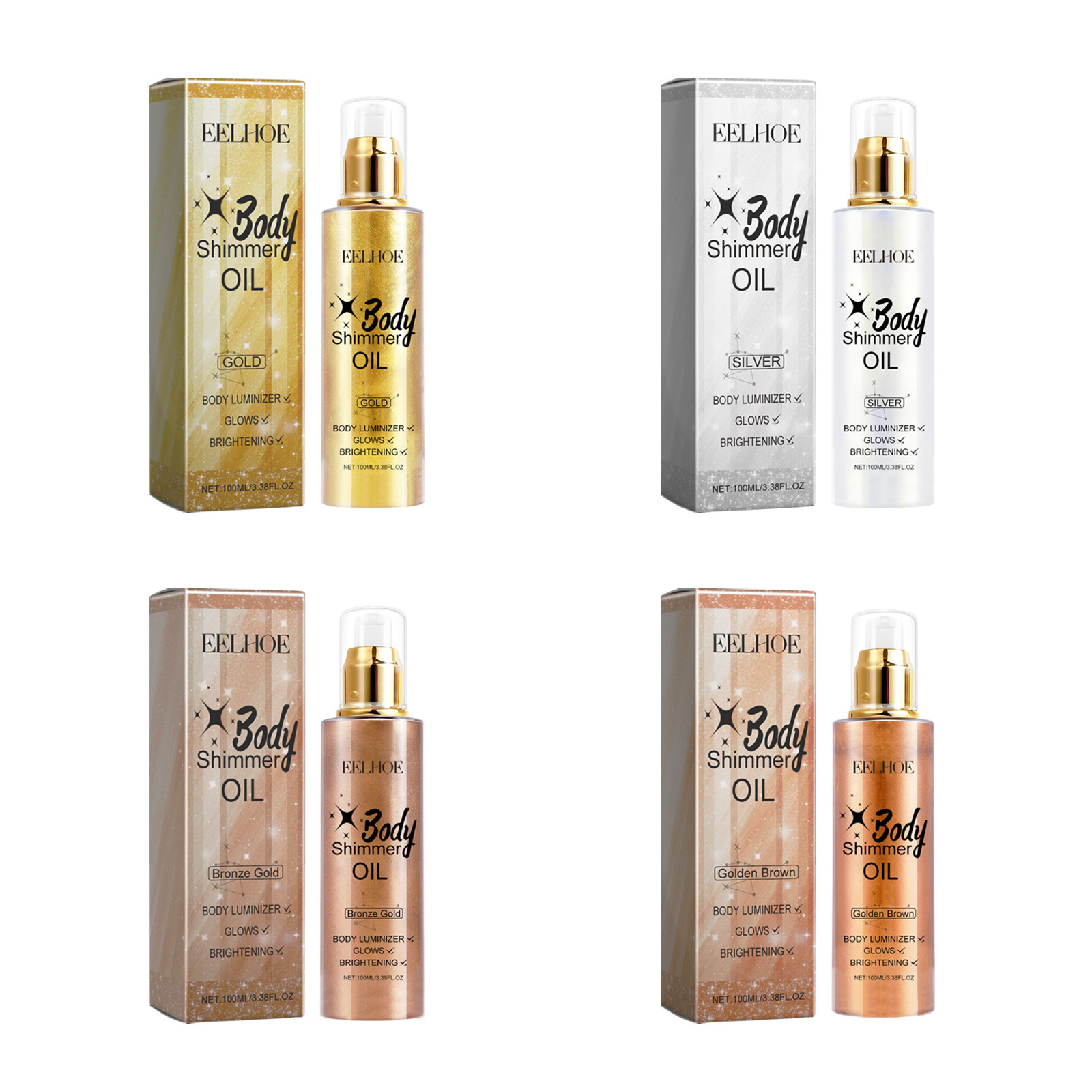 EELHOE-3D Óleo Corporal com Sh - Body Shimmer Lotion avaliação e preço