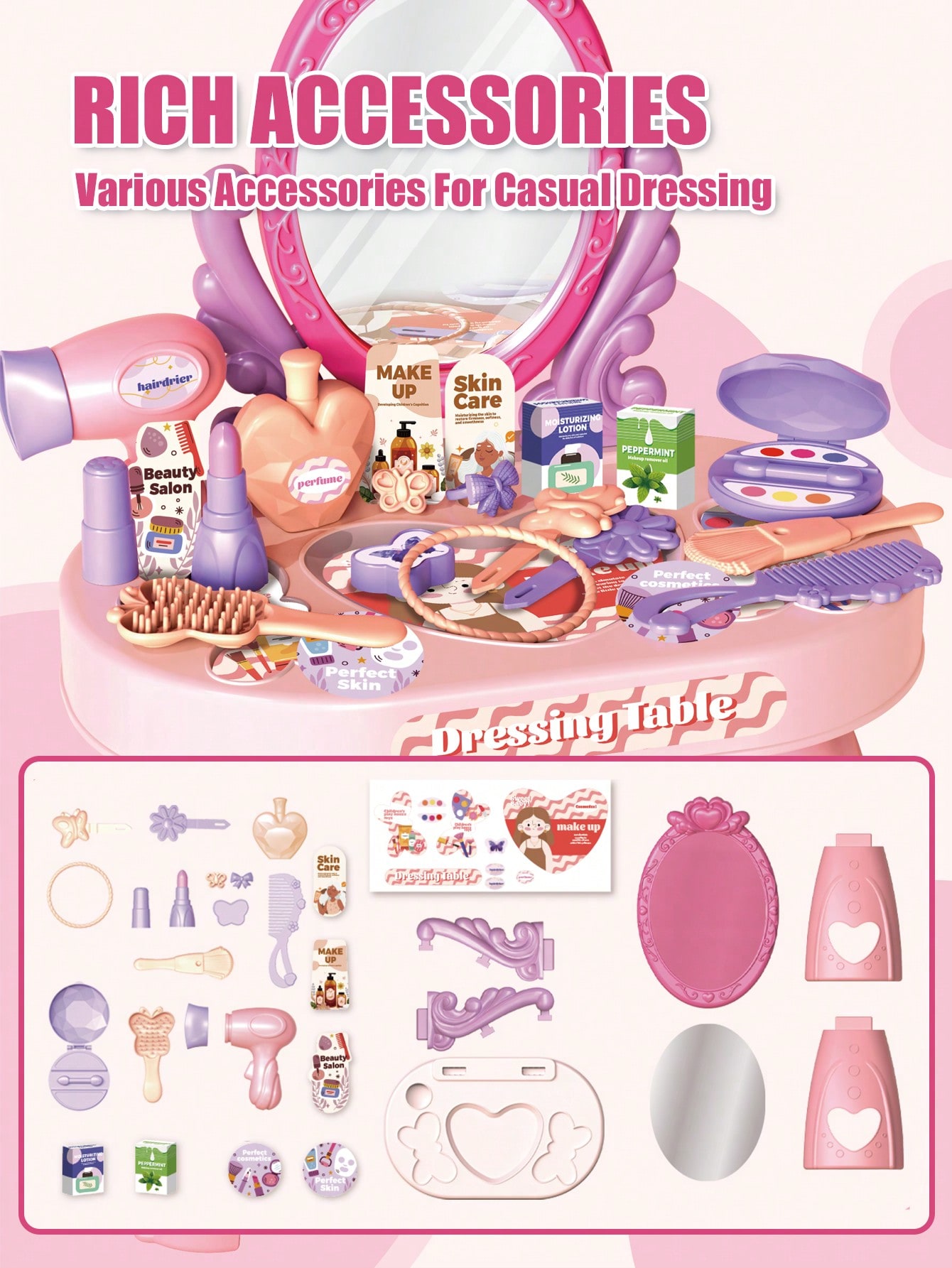 Conjunto de Brinquedo de Mesa  - Beauty Makeup Girl avaliação e preço