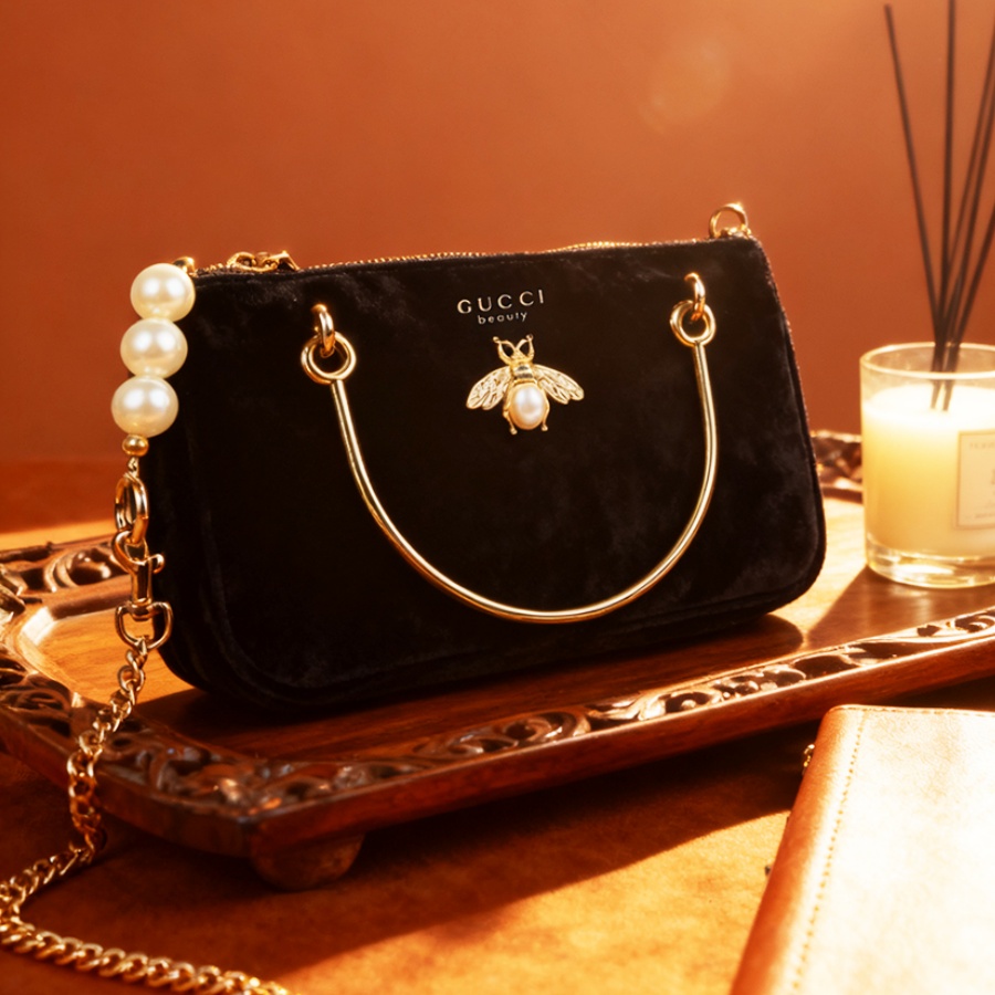 Bolsa Feminina Gucci de Veludo - Ysl Beauty Makeup avaliação e preço