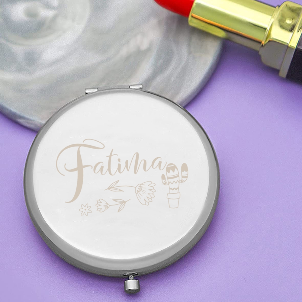 Espelho de Maquiagem Dourado P - Beauty Makeup Names avaliação e preço